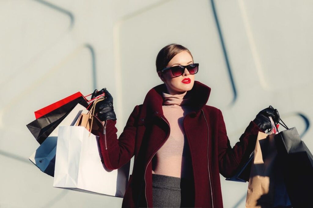 Woman Holding Shopping Bag